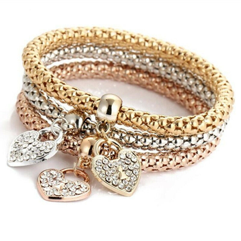 Stretch Bracelet with Heart Charm