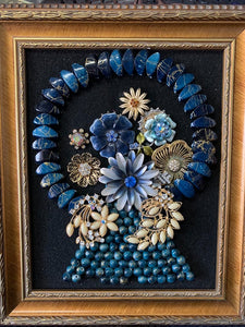 Jewelry Art - Blue Basket