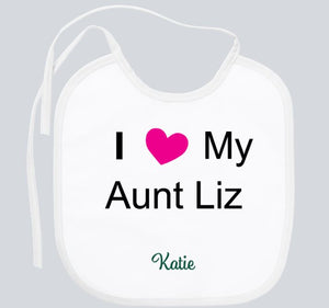 Baby Bib - I Love My Aunt