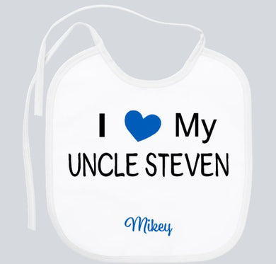 Baby Bib - I Love My Uncle