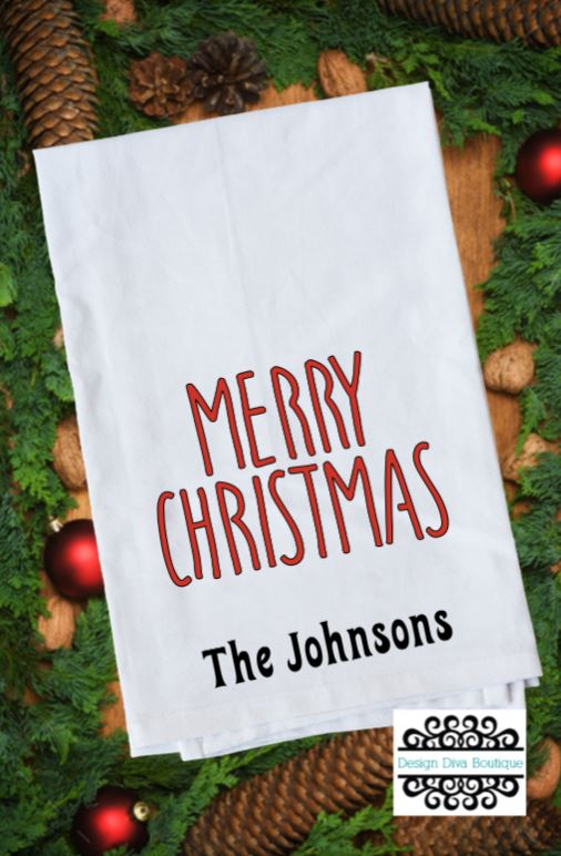 Flour Sack Towel - Merry Christmas