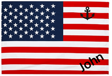 American Flag Beach Towel - Can be Personalized w/ Name and/or Military Branch