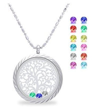 Family Tree Necklace - Custom Stone Colors