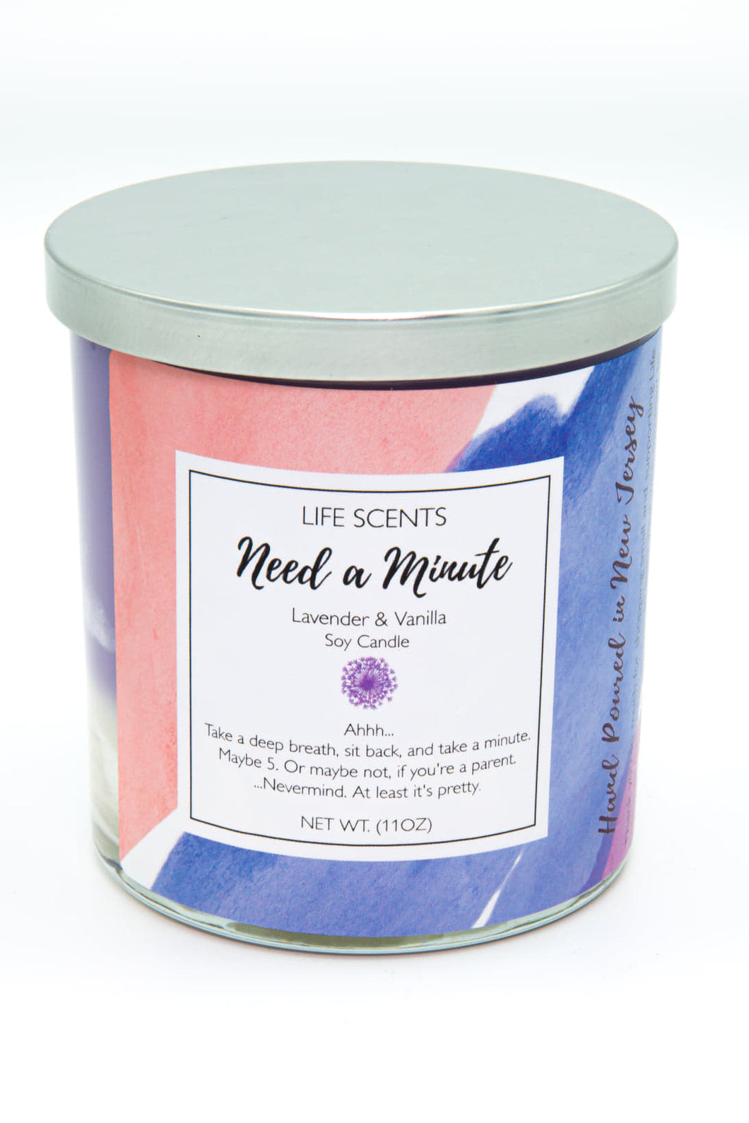 Need a Minute - Lavender & Vanilla Scented Candle