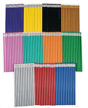 Pencils - Personalized - Assorted colors, 72 Pencils