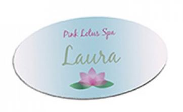 Name Badge - Oval - 1.5 x 3