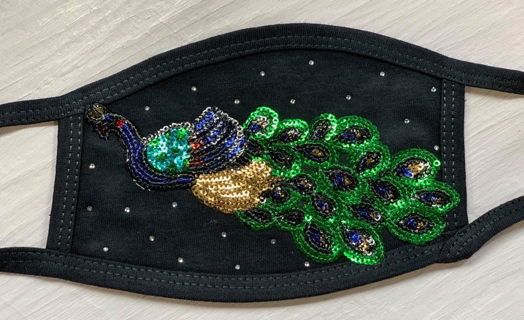 Sequins Peacock Facial Covering