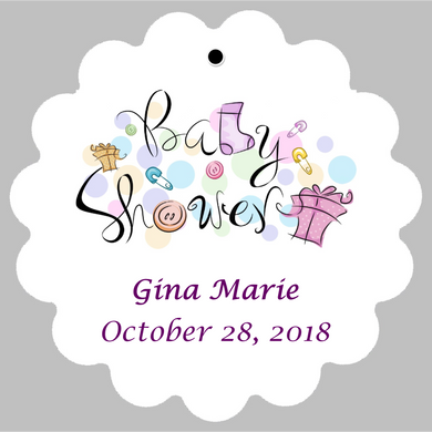 Baby Shower Tag - Festive  (set of 30)