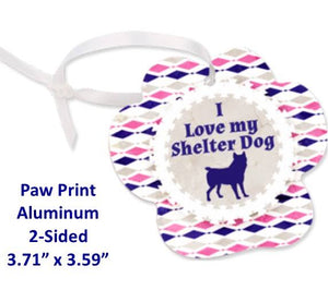 Paw Print Ornament - 2-Sided