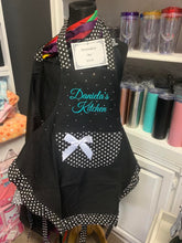 Black Apron with Polka Dots - Single Bow
