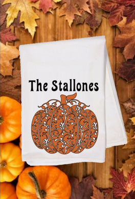 Flour Sack Towel - Lattice Pumpkin