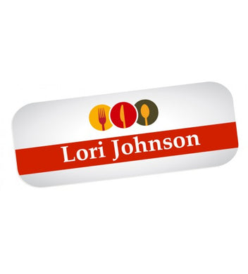 Name Badge - Rectangle with Rounded Corners 1x3