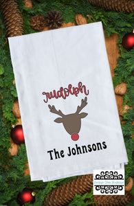 Flour Sack Towel - Rudolph