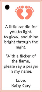 Baby Favor Tags for Candle Favors (set of 24)