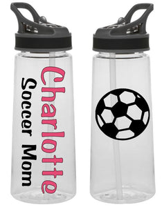 Sports Bottle - Soccer (Name, Mom or Dad)