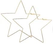 Star "Hoop" Earrings - Silver or Gold Tone