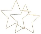 Star "Hoop" Earrings - Silver or Gold Tone