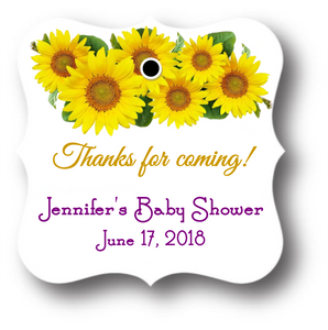 Bridal or Baby Shower Tag - Sunflowers (set of 24)