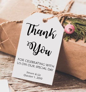 Favor Tag - Thank You For Celebrating With Us On Our Special Day (set of 24)