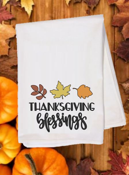 Flour Sack Towel - Thanksgiving Blessings