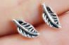 Tiny Feather Stud Earrings