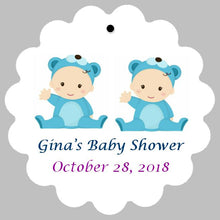 Baby Shower Tags for Twins - Choose Genders (set of 24)