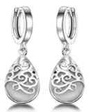 White Opal Teardrop Earrings