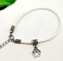 Paw Print Leather Rope Bracelet