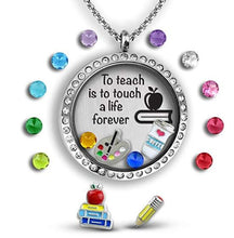 Teacher Charm Locket - Round with Choice of 2 Sayings