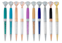 Diamond Topped, Crystal Filled Bling Pens