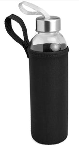 Glass Water Bottle with Neoprene Sleeve - Personalized