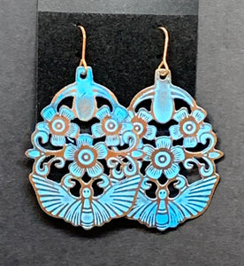 Vintage Blue Fairy Earrings