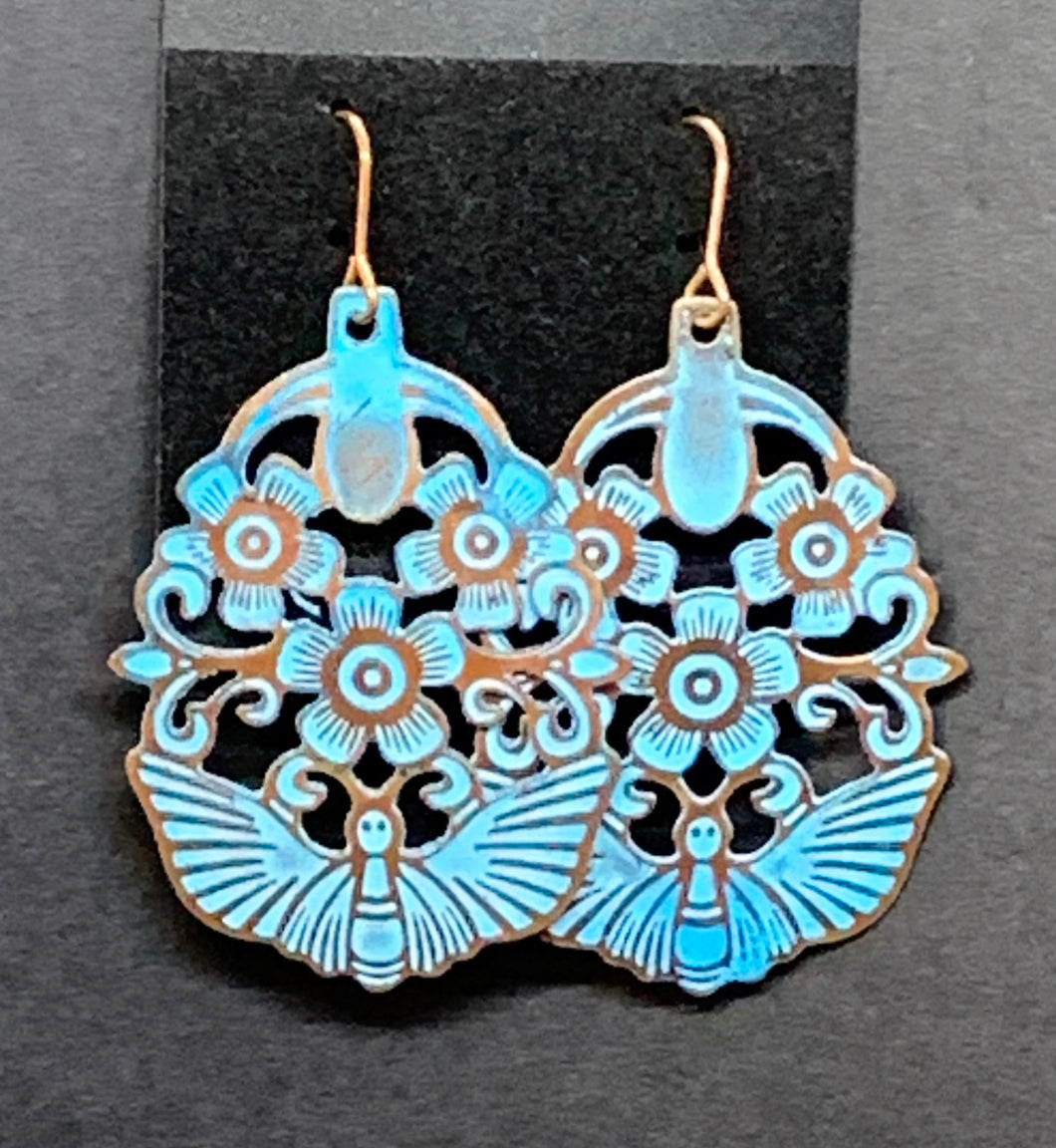 Vintage Blue Fairy Earrings