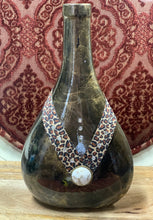 Leopard and Stone Adorned Vase