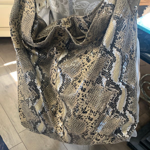 Express Preowned Faux Snake Skin Hobo
