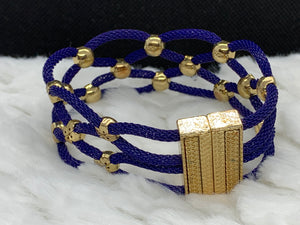 Blue Mesh Magnetic Bracelet