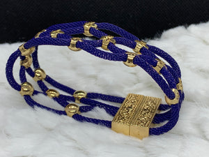 Blue Mesh Magnetic Bracelet