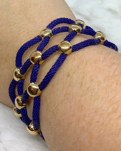 Blue Mesh Magnetic Bracelet