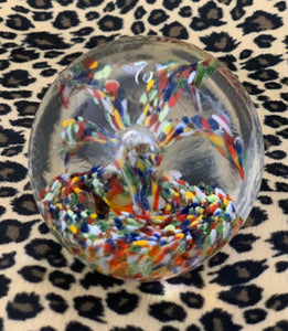 Multicolor Glass Paperweight