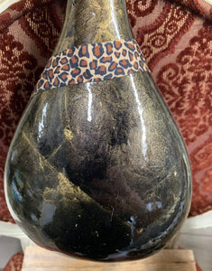 Leopard and Stone Adorned Vase