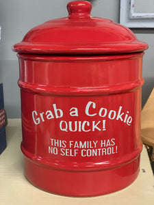 Red Cookie Jar - Grab A Cookie!