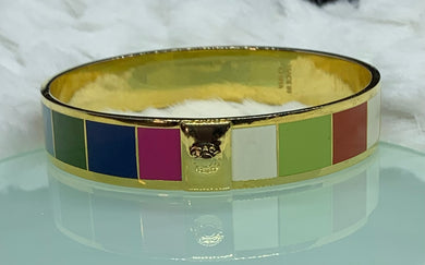Authentic COACH logo color enamel bracelet
