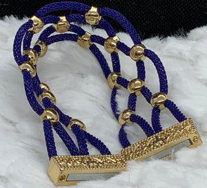 Blue Mesh Magnetic Bracelet