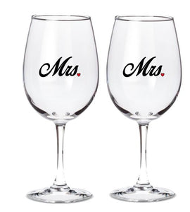 Mr. and/or Mrs. - Set of 2 Glasses
