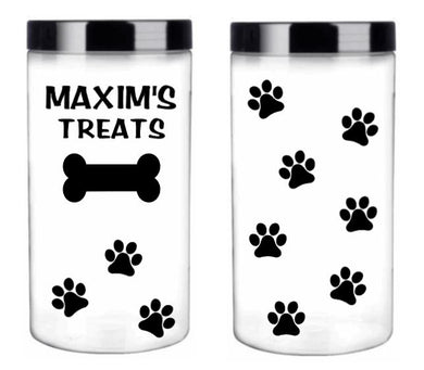 Personalized Dog Treat Jars